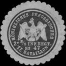 Siegelmarke K.Pr. 2t Niederschlesisches Infanterie Regiment No. 47 - 1t Bataillon W0348275